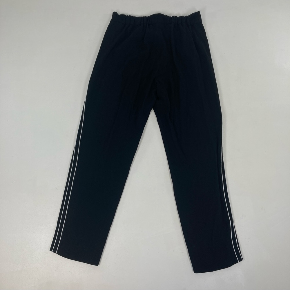 Aritzia Babaton Conan Black Side Stripe High Rise Cropped Pants Size 2 Pull On - Picture 3 of 16